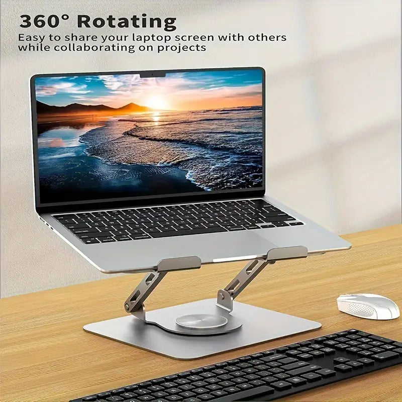 Soporte Notebook Metálico Giratorio 360°| Ergonómico